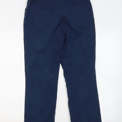 Gerard Womens Blue Cotton Chino Trousers Size 12 L24 in Regular