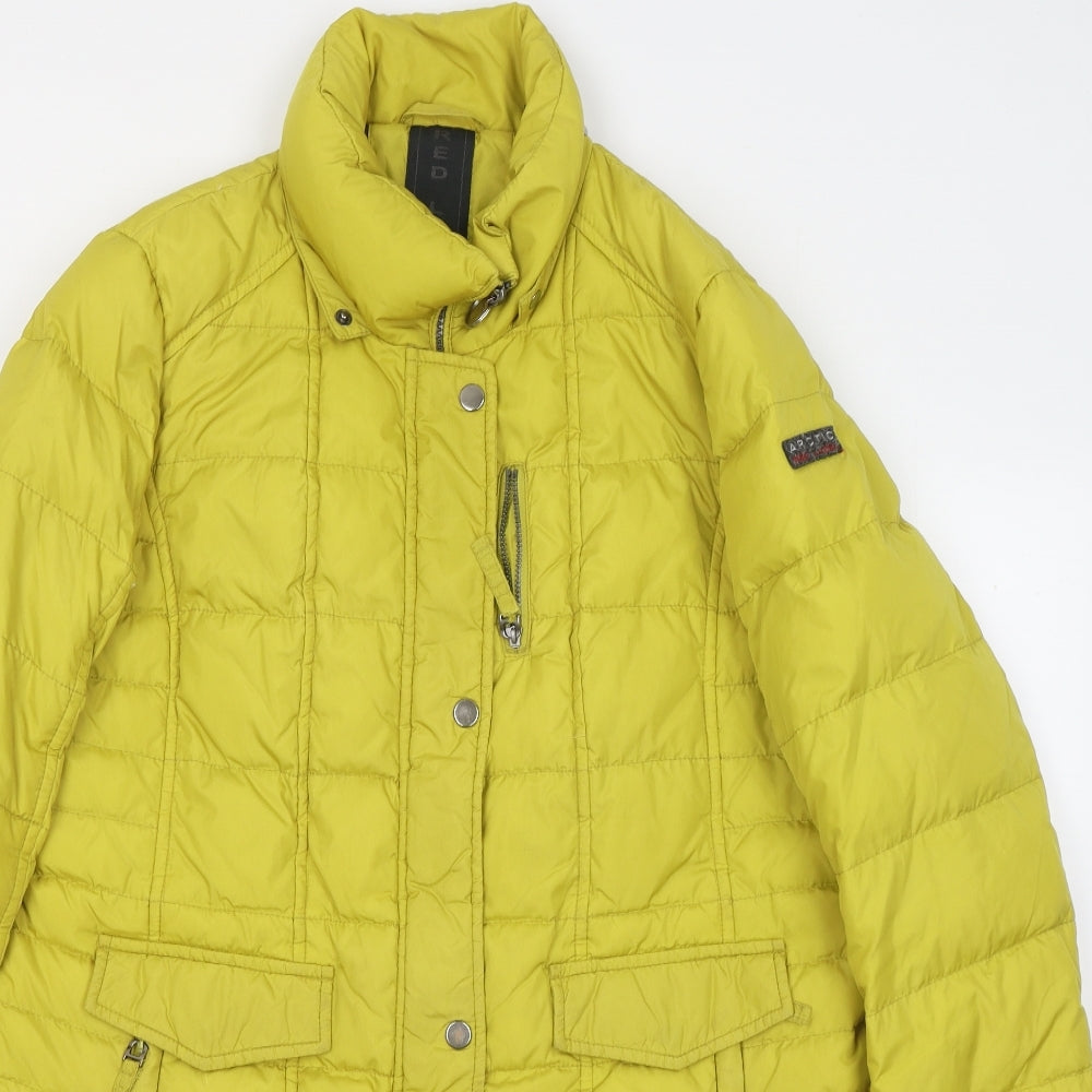 red label Womens Yellow Puffer Jacket Coat Size XL