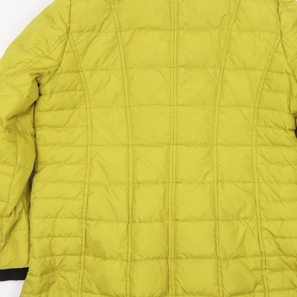 red label Womens Yellow Puffer Jacket Coat Size XL