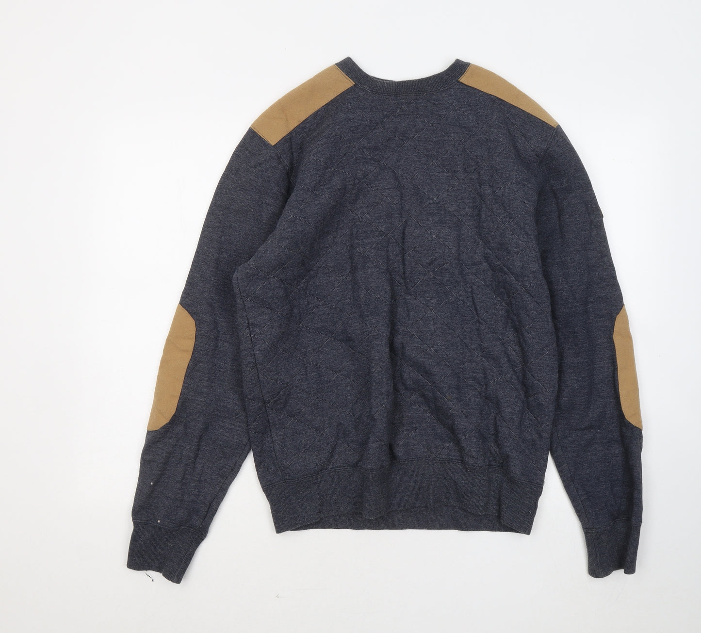 Hoi Pollio Mens Blue Cotton Pullover Sweatshirt Size L
