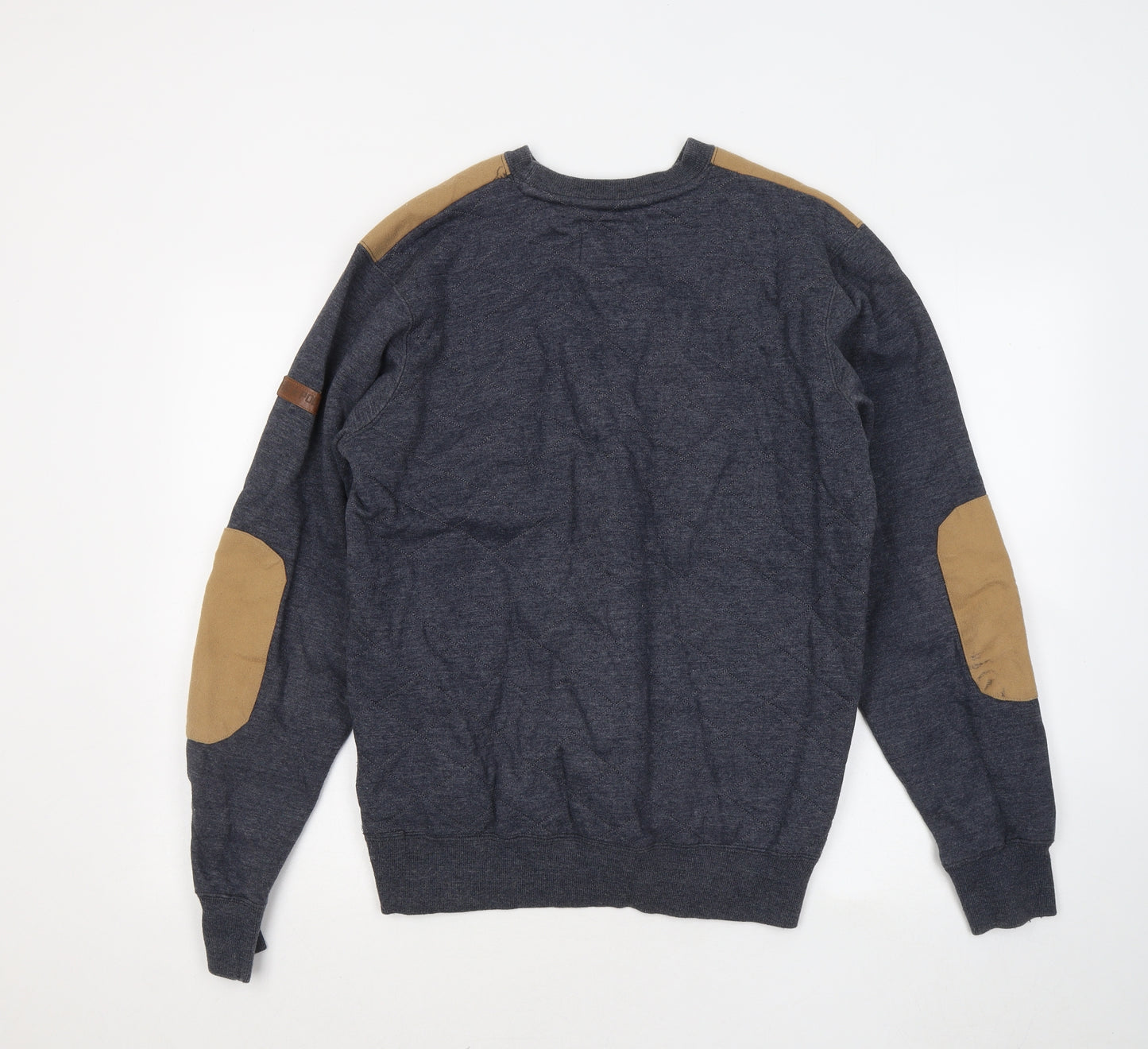 Hoi Pollio Mens Blue Cotton Pullover Sweatshirt Size L