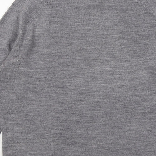 Primark Womens Grey Round Neck Acrylic Pullover Jumper Size 10