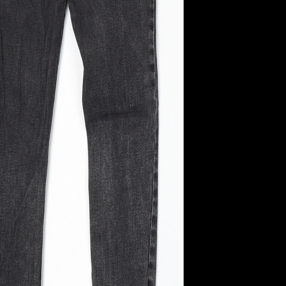 TU Womens Grey Cotton Skinny Jeans Size 10 L30 in Regular Button
