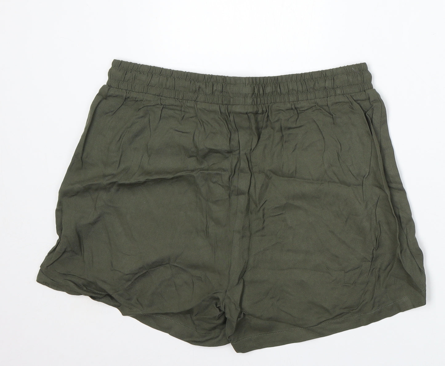 Peacocks Womens Green Viscose Bermuda Shorts Size 12 L3 in Regular