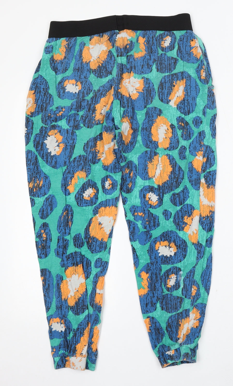River Island Womens Multicoloured Geometric Cotton Jogger Trousers Size 12 L27 in Regular
