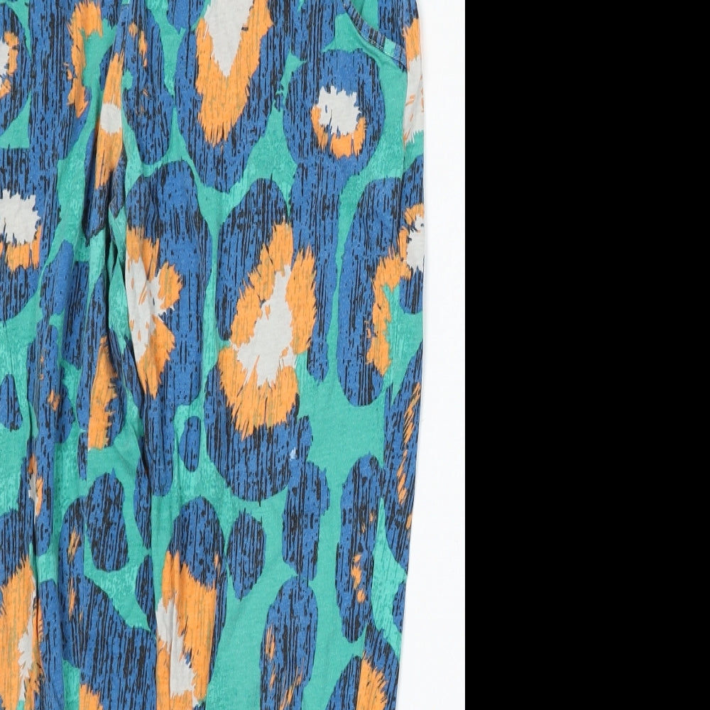 River Island Womens Multicoloured Geometric Cotton Jogger Trousers Size 12 L27 in Regular