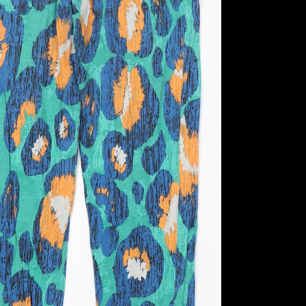 River Island Womens Multicoloured Geometric Cotton Jogger Trousers Size 12 L27 in Regular