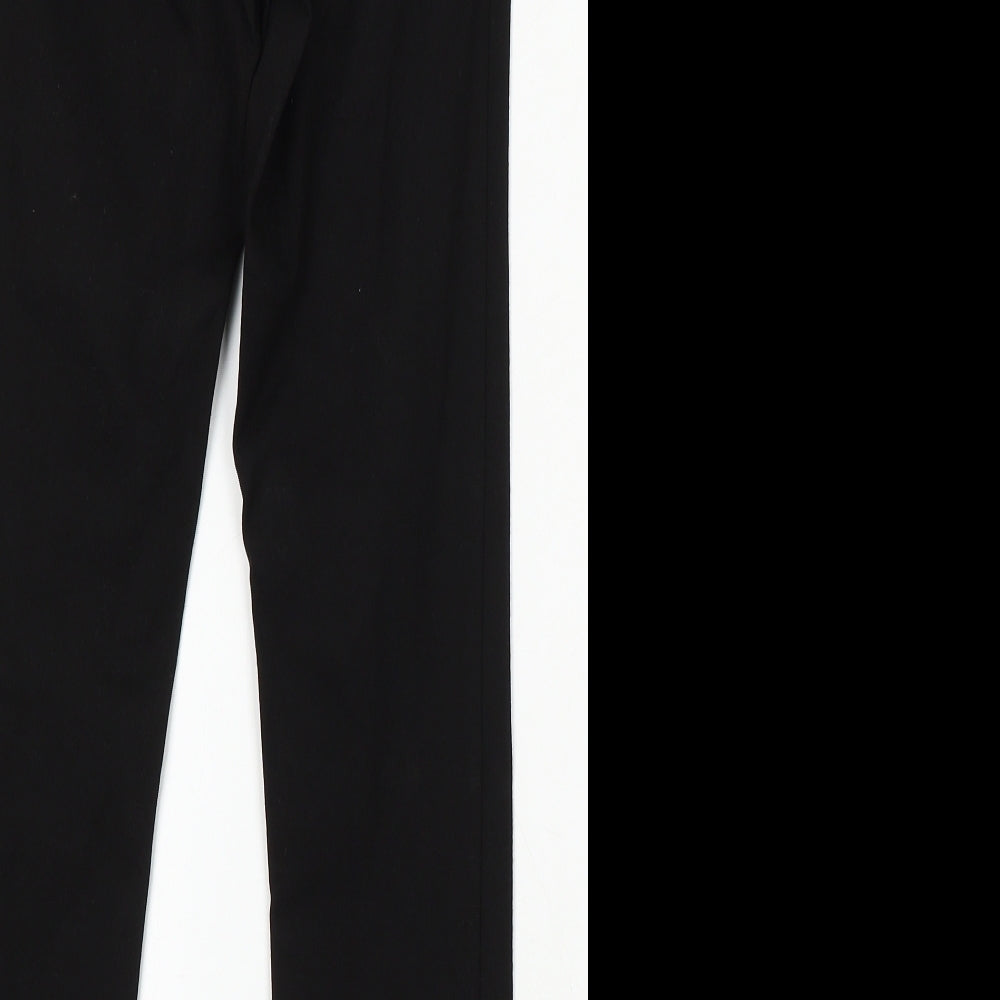 Dunnes Womens Black Viscose Trousers Size S L28 in Regular