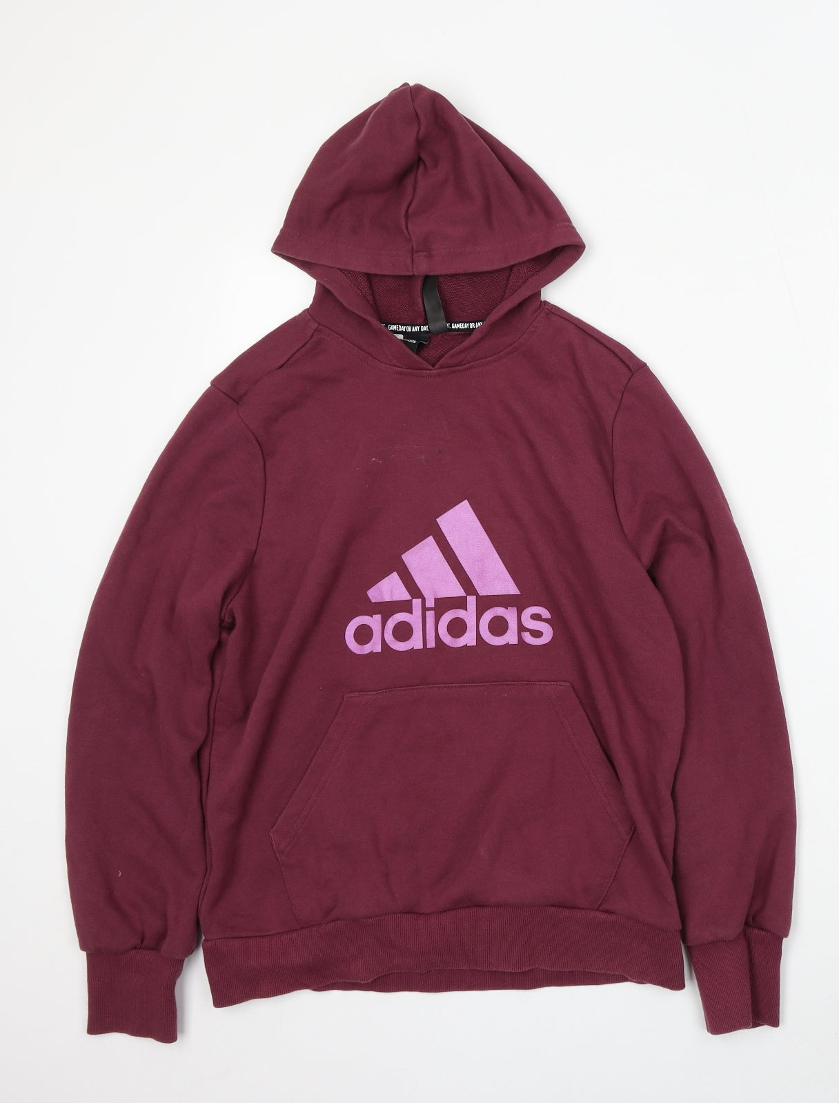 adidas Girls Purple Cotton Pullover Hoodie Size 14-15 Years