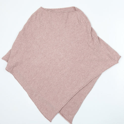 Preworn Womens Pink Round Neck Viscose Pullover Jumper One Size