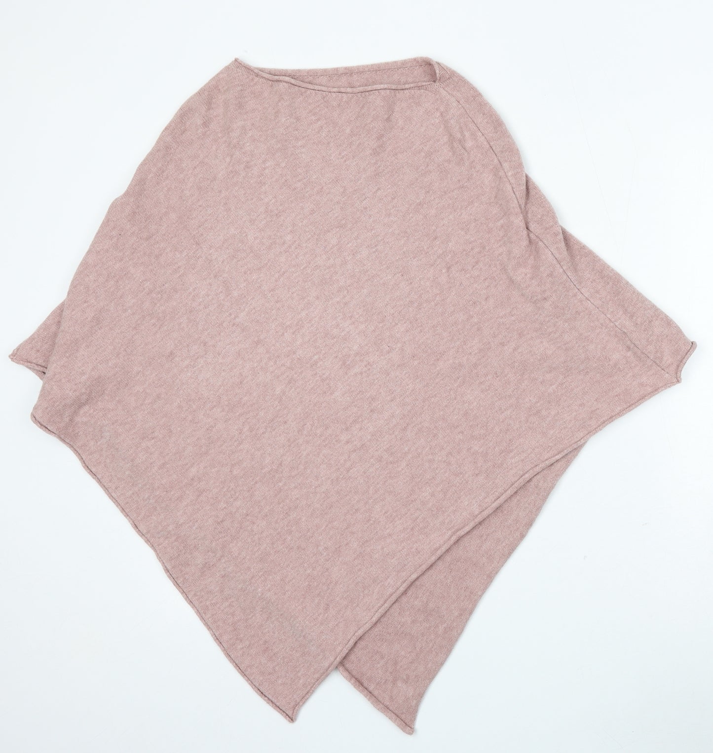 Preworn Womens Pink Round Neck Viscose Pullover Jumper One Size