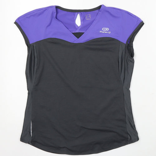 Kalenji Womens Purple Polyester Basic Tank Size XS V-Neck