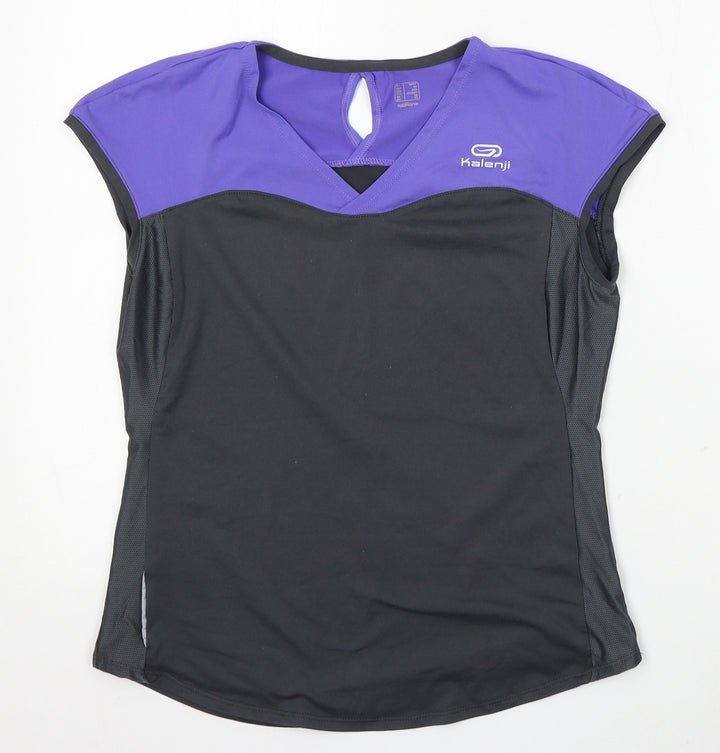 Kalenji Womens Purple Polyester Basic Tank Size XS V-Neck