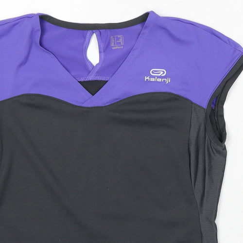 Kalenji Womens Purple Polyester Basic Tank Size XS V-Neck