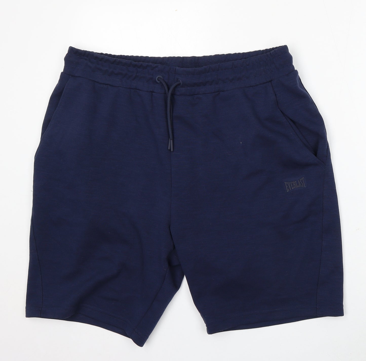 Everlast Mens Blue Cotton Sweat Shorts Size XL L8 in Regular Tie