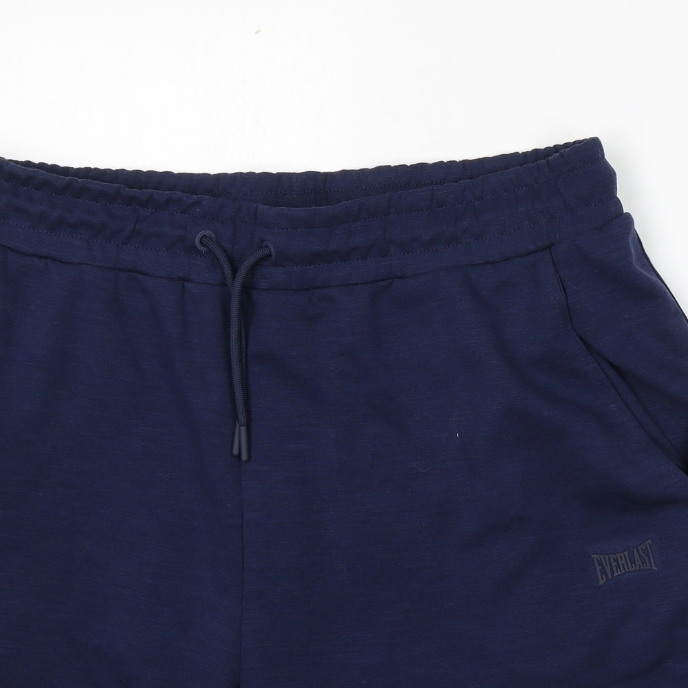 Everlast Mens Blue Cotton Sweat Shorts Size XL L8 in Regular Tie