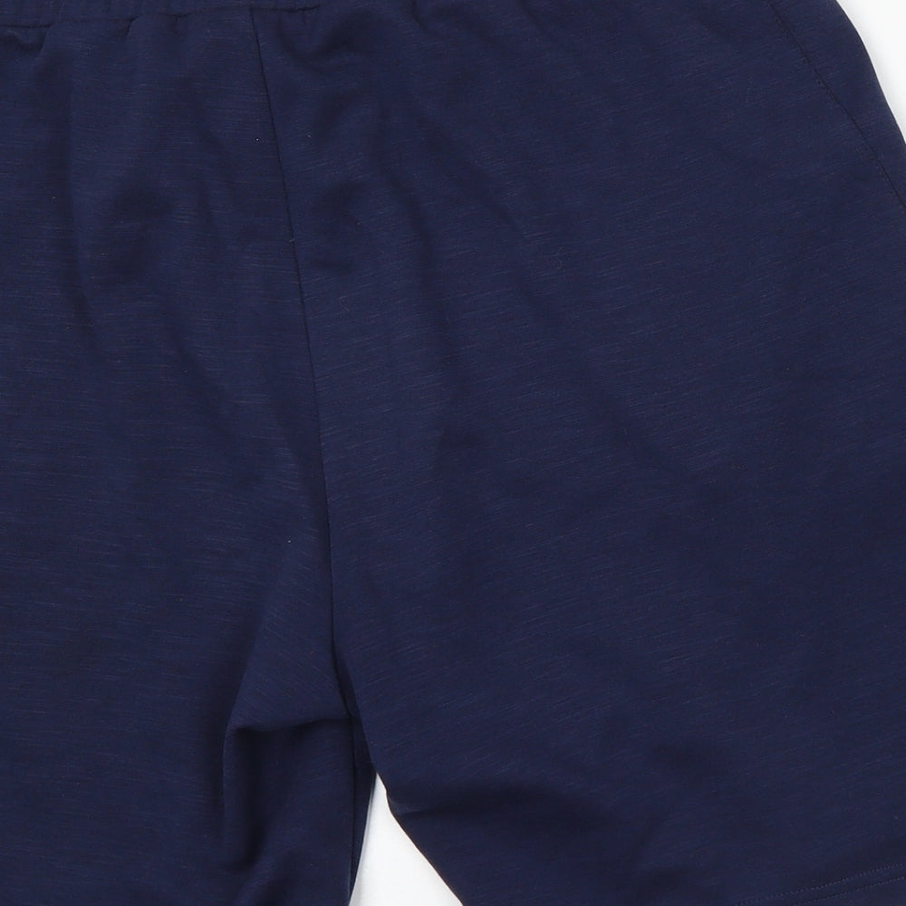 Everlast Mens Blue Cotton Sweat Shorts Size XL L8 in Regular Tie
