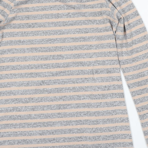 Marks and Spencer Womens Multicoloured Round Neck Striped Polyester Pullover Jumper Size 10