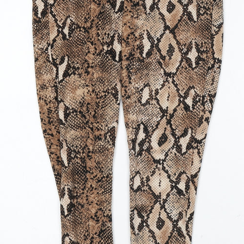 New Look Womens Multicoloured Animal Print Polyester Capri Leggings Size M L30 in