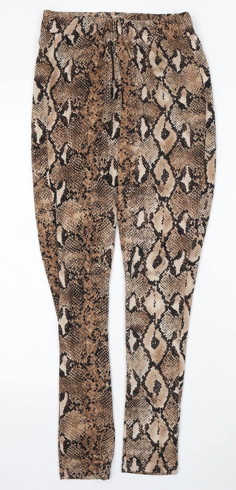 New Look Womens Multicoloured Animal Print Polyester Capri Leggings Size M L30 in