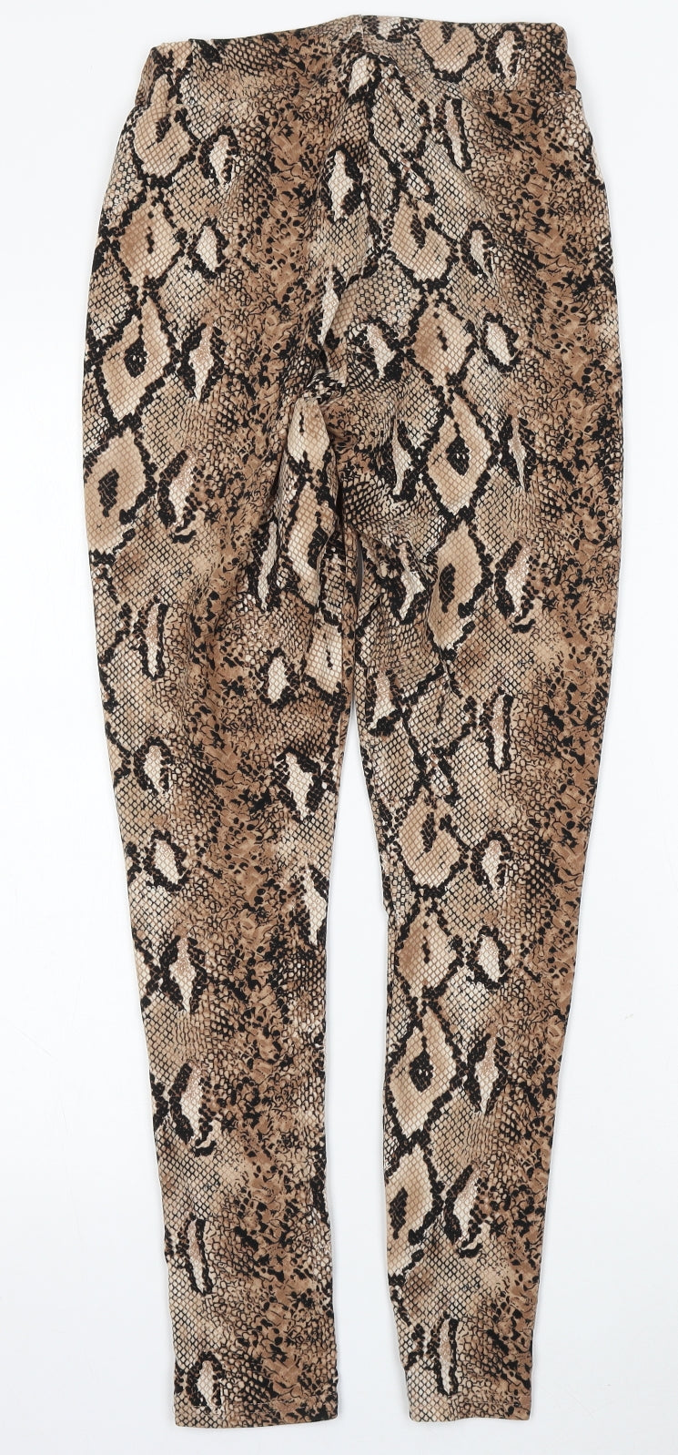 New Look Womens Multicoloured Animal Print Polyester Capri Leggings Size M L30 in