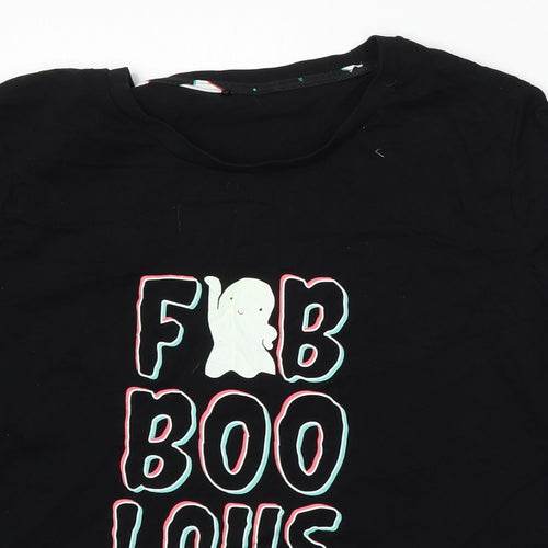 George Womens Black Cotton Basic T-Shirt Size 20 Round Neck - boo crew