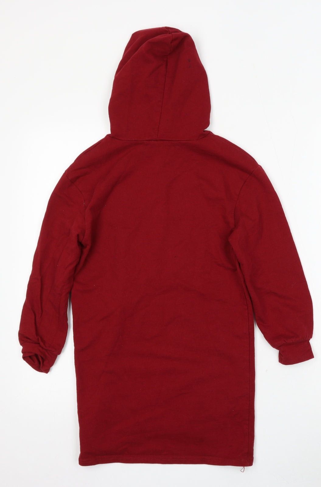 SheIn Girls Red Cotton Pullover Hoodie Size 9 Years