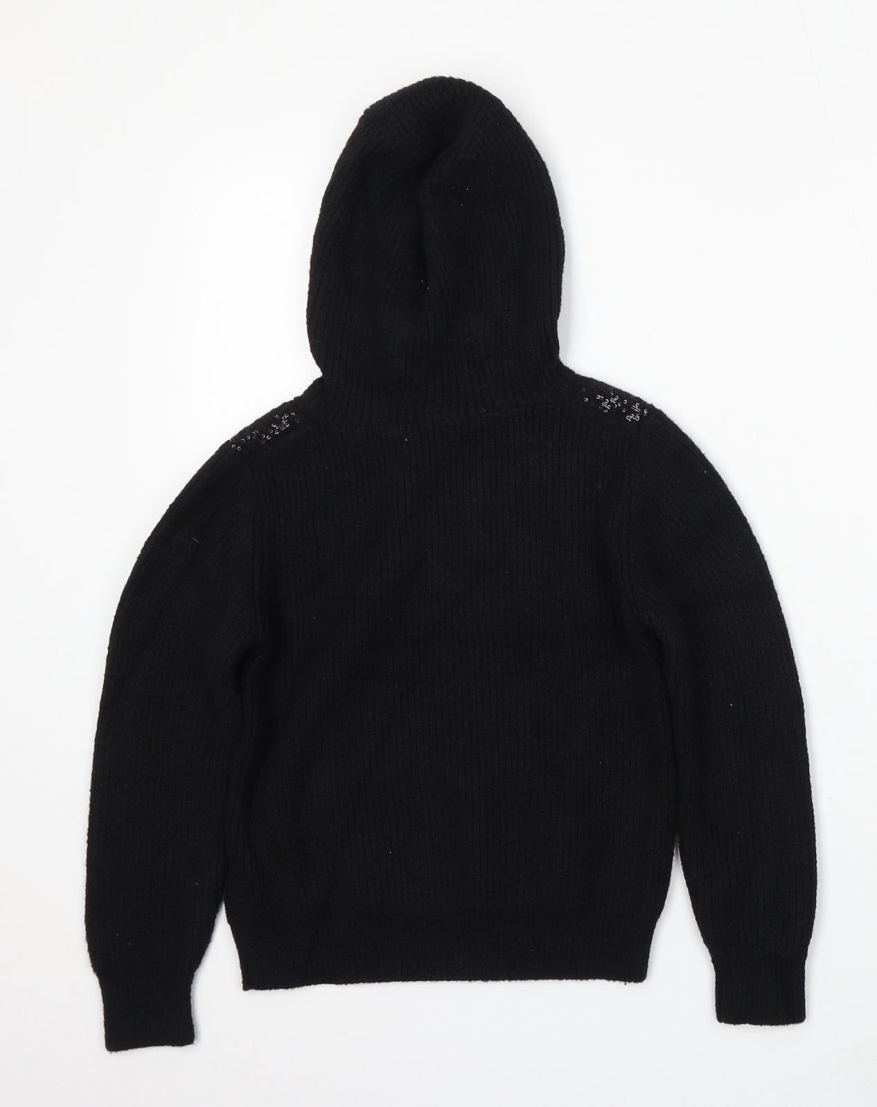 Dunnes Stores Girls Black Nylon Pullover Hoodie Size 8-9 Years