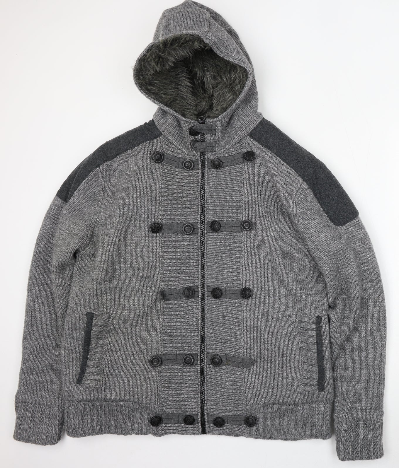 River Island Mens Grey Jacket Size XL Zip