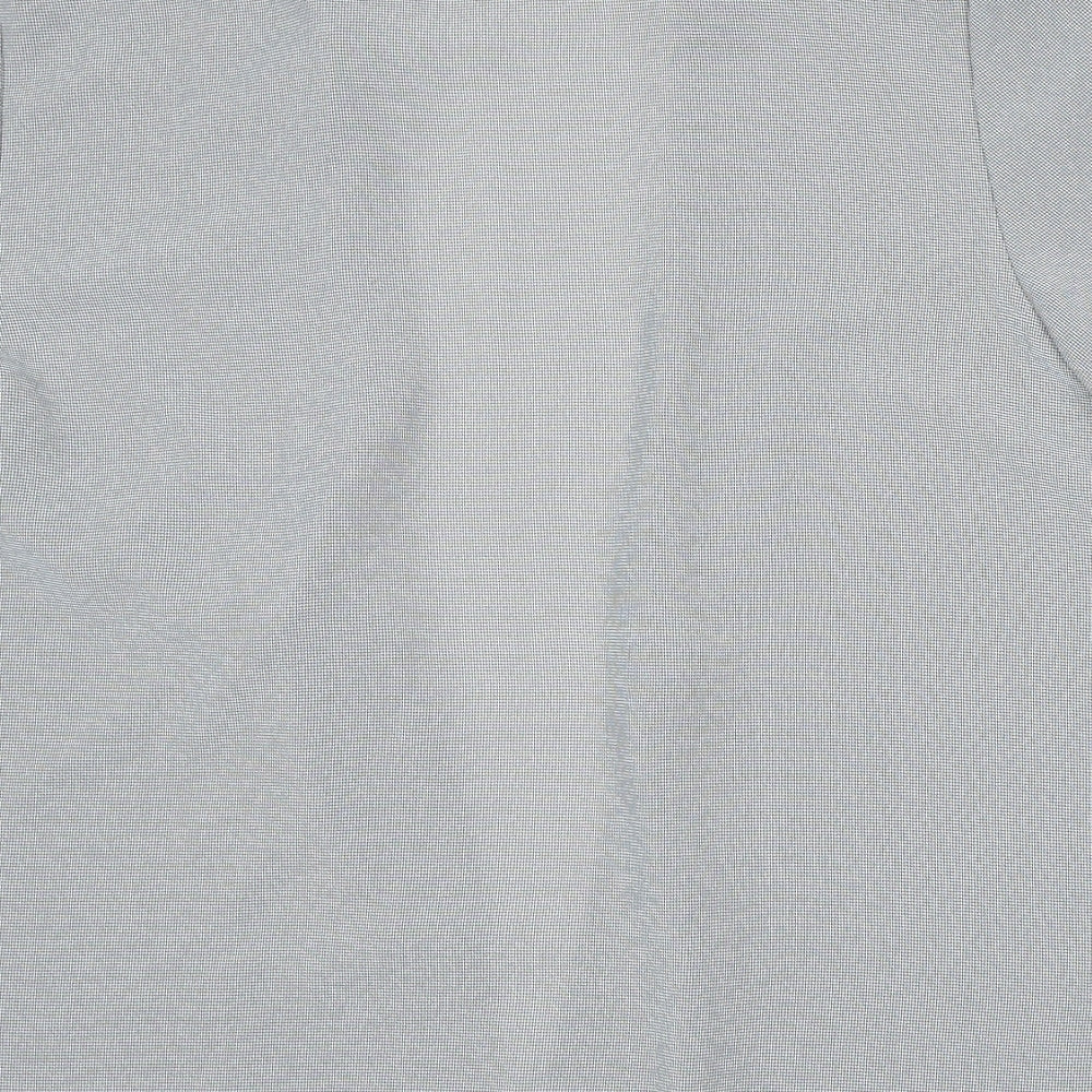 Miss Sukhmani Womens Grey Polyester Basic Button-Up Size 18 Collared