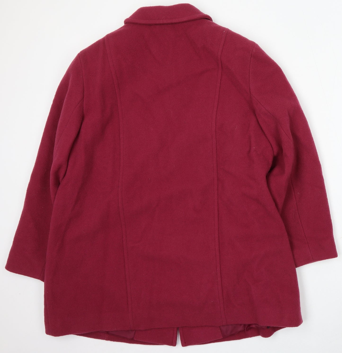 Eastex Womens Purple Pea Coat Jacket Size 16 Button