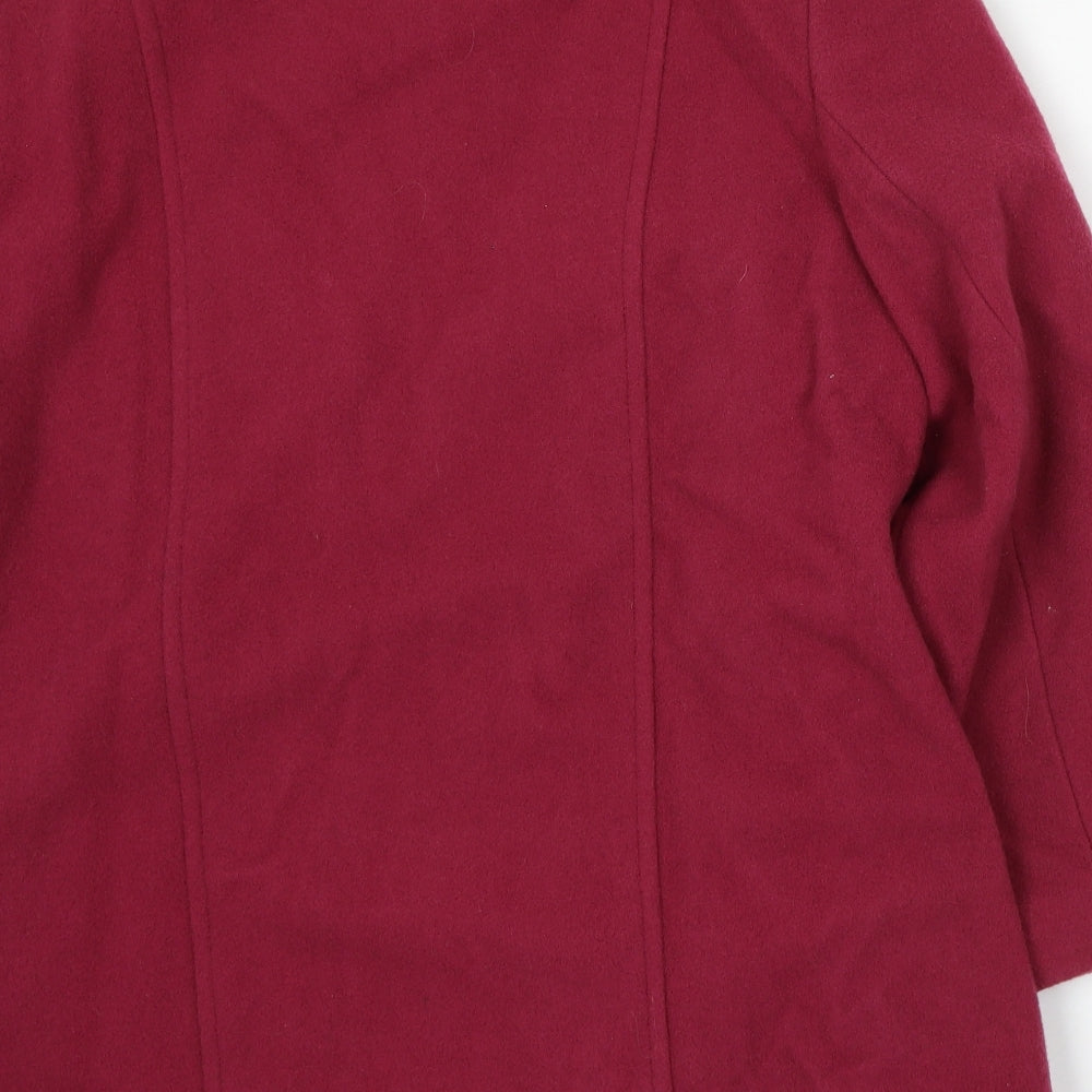 Eastex Womens Purple Pea Coat Jacket Size 16 Button