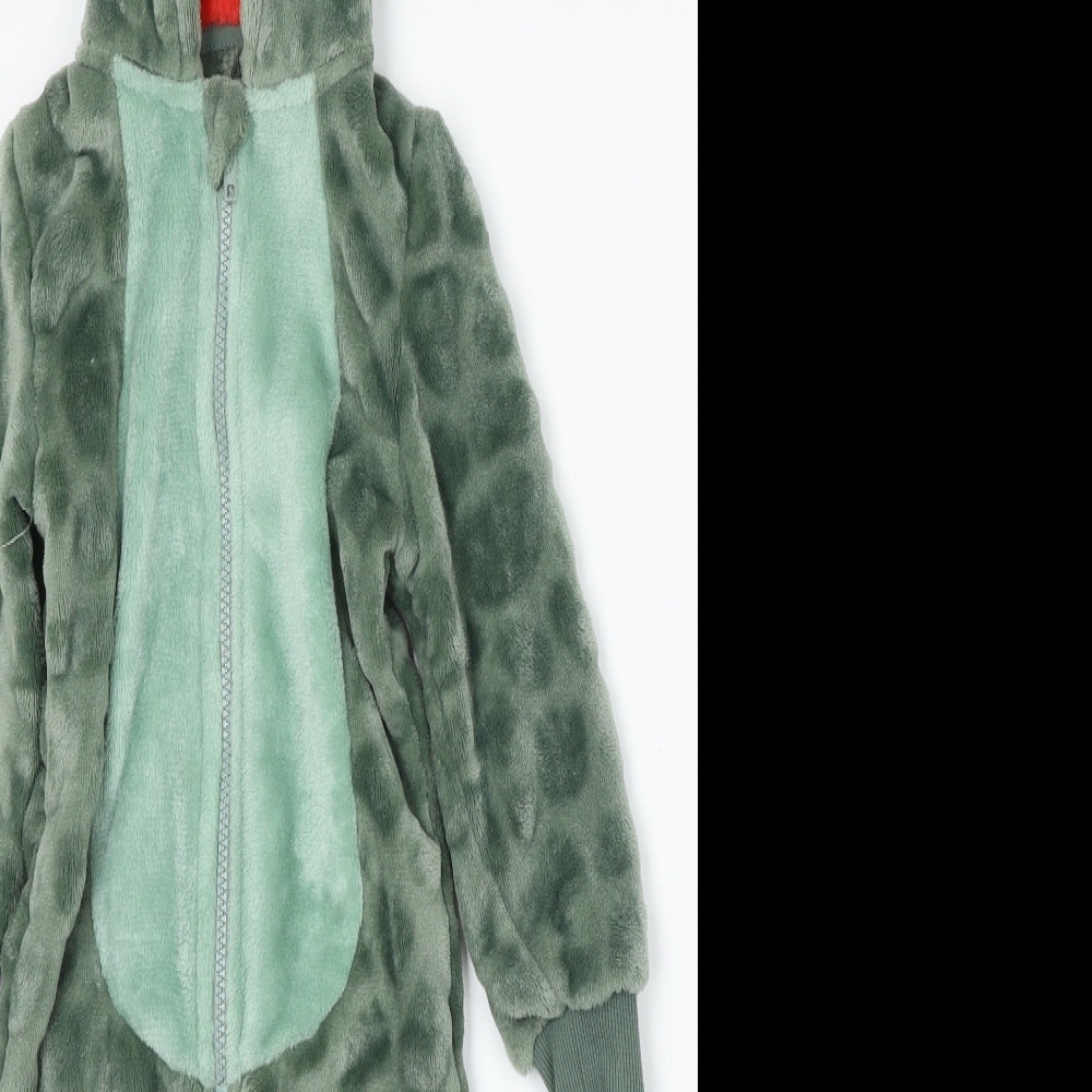 F&F Boys Green Solid Polyester One Piece Size 2-3 Years Zip - dinosaur