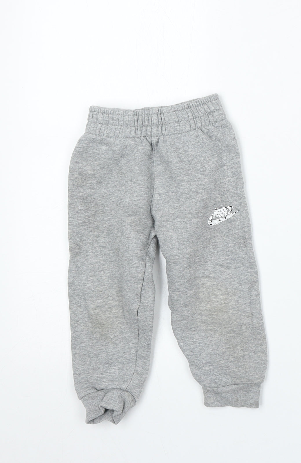 Nike Boys Grey Cotton Jogger Trousers Size 2-3 Years Regular