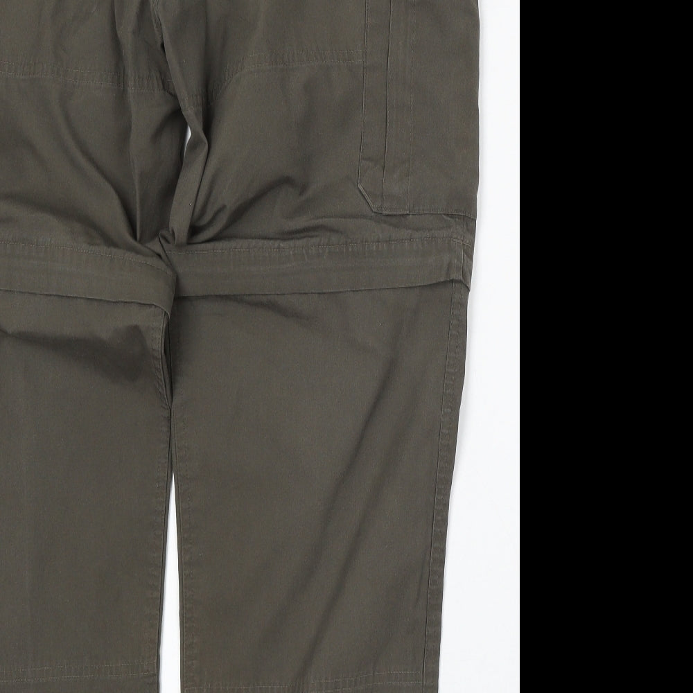 Craghoppers Mens Green Polyester Cargo Trousers Size 36 L31 in Regular
