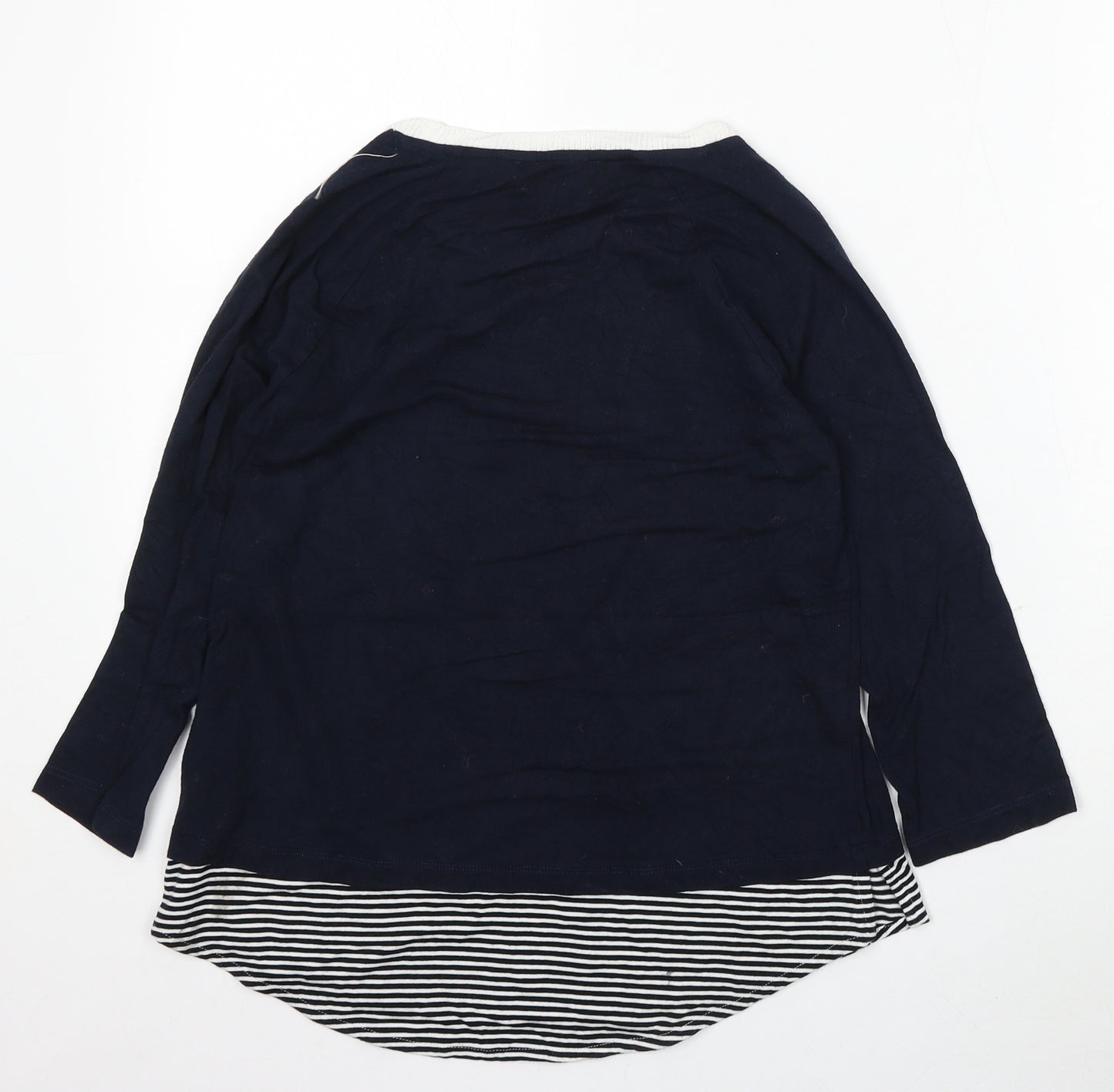Marks and Spencer Womens Blue Round Neck Modal Pullover Jumper Size 10