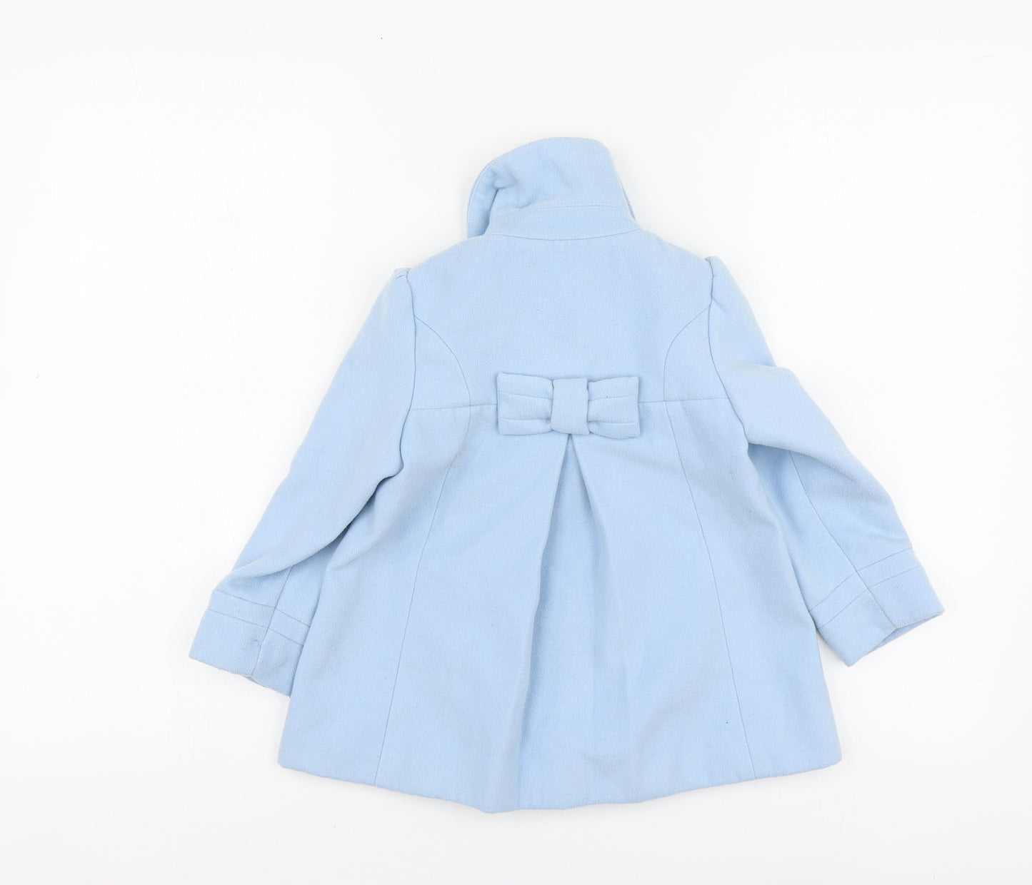 NEXT Girls Blue Pea Coat Coat Size 2-3 Years