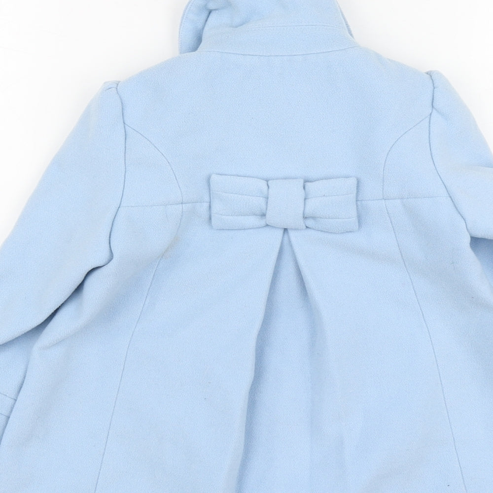 NEXT Girls Blue Pea Coat Coat Size 2-3 Years