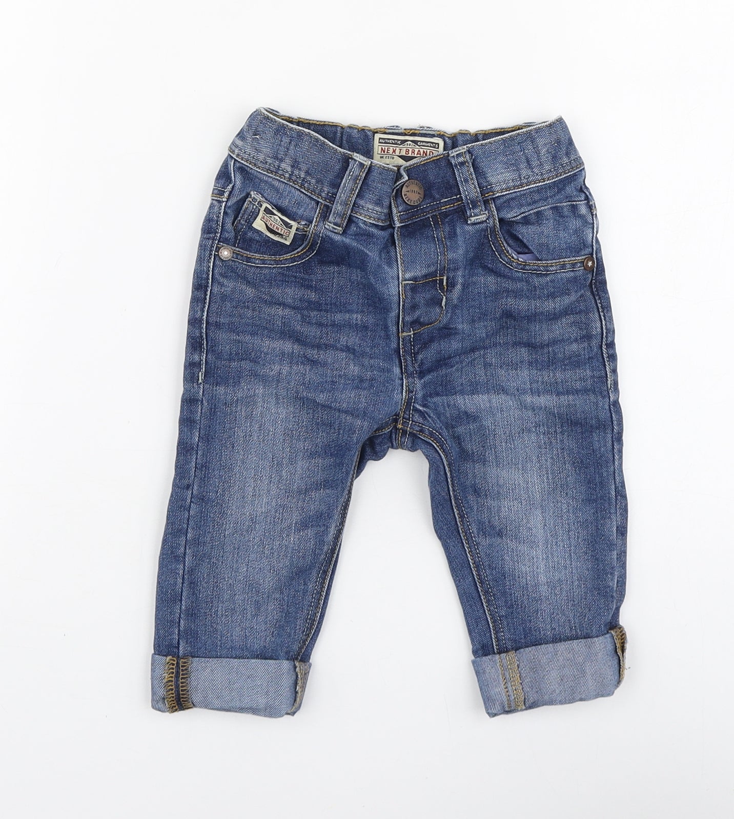 NEXT Boys Blue Cotton Jogger Jeans Size 9-12 Months