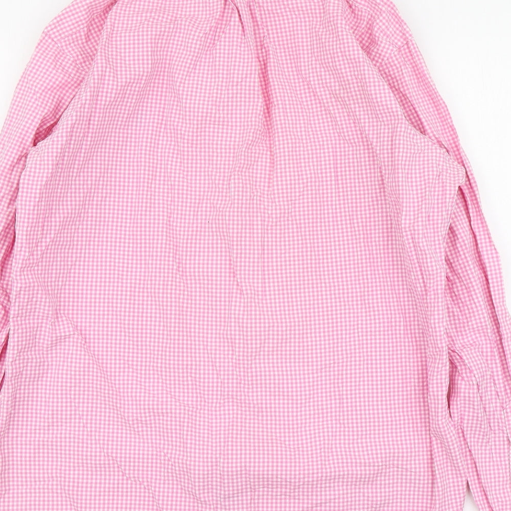 Polo Ralph Lauren Mens Pink Check Cotton Button-Up Size M Collared