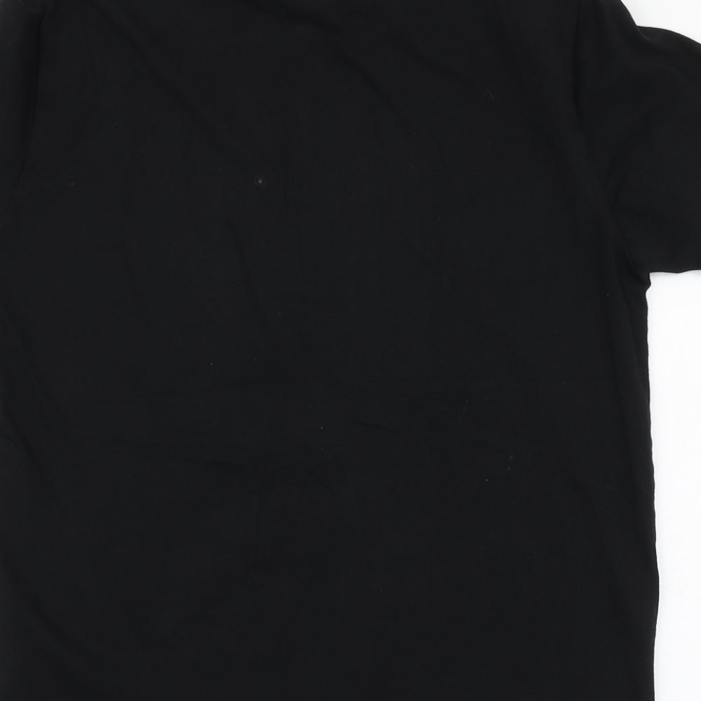 Primark Mens Black Geometric Cotton T-Shirt Size S Round Neck - Call of Duty