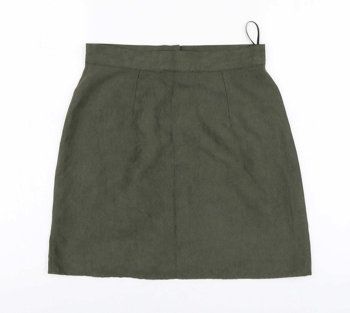 Primark Womens Green Polyester A-Line Skirt Size 8