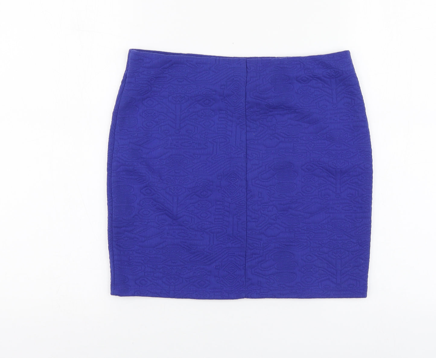 Atmosphere Womens Blue Geometric Viscose Mini Skirt Size 10