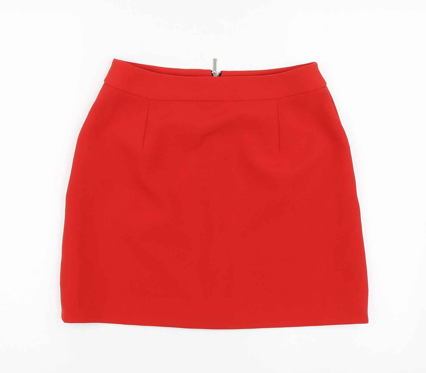New Look Womens Red Polyester Mini Skirt Size 8