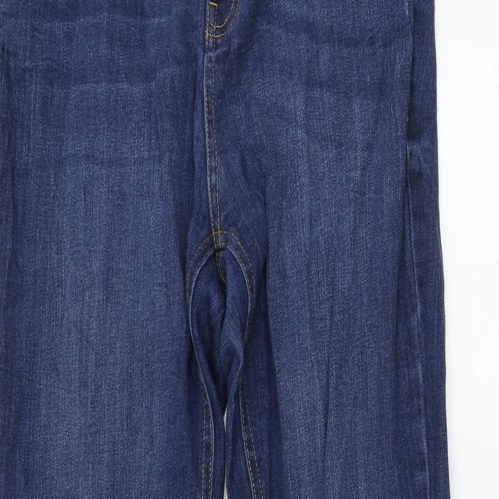 F&F Womens Blue Cotton Bootcut Jeans Size 14 L32 in Regular