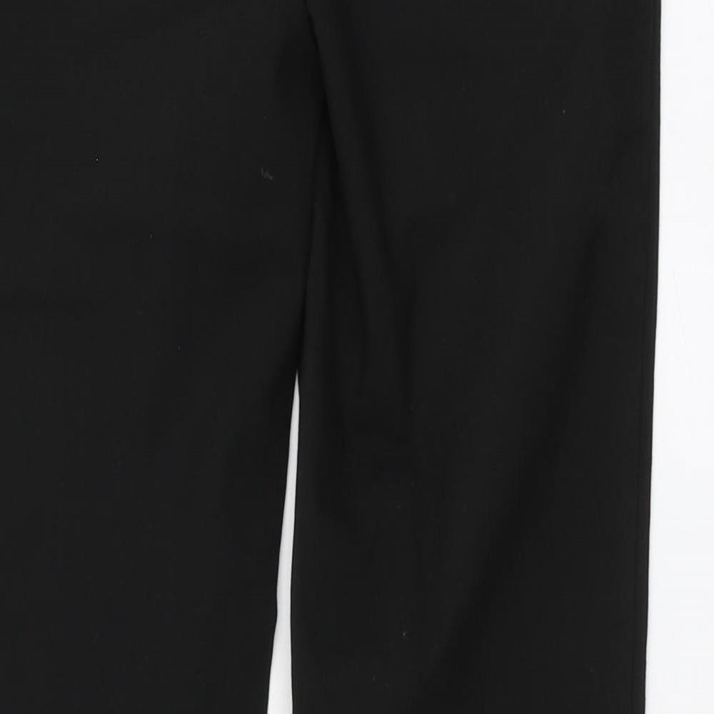 Marks and Spencer Boys Black Polyester Chino Trousers Size 11-12 Years Regular