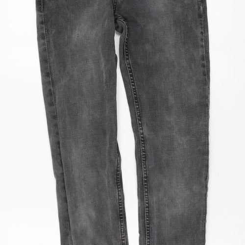 King Bon Mens Grey Cotton Skinny Jeans Size L L29 in Regular