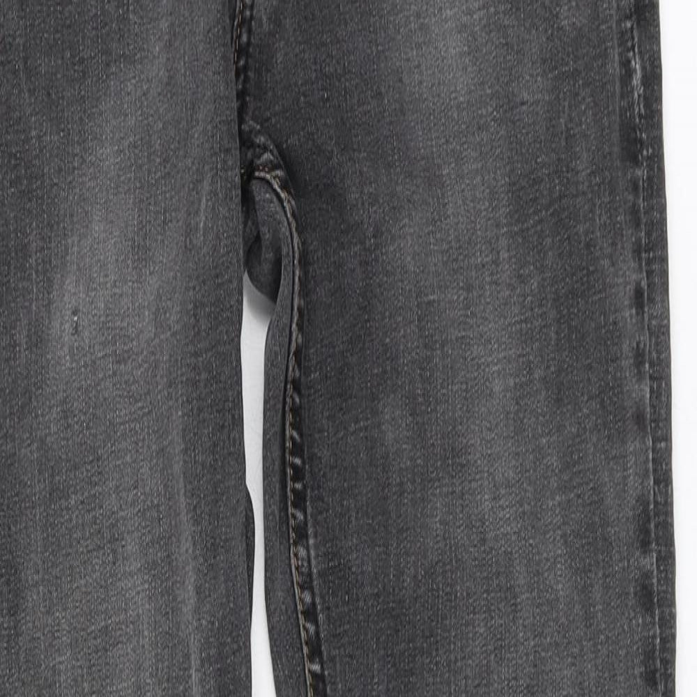 King Bon Mens Grey Cotton Skinny Jeans Size L L29 in Regular