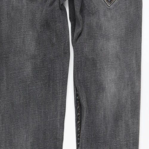 King Bon Mens Grey Cotton Skinny Jeans Size L L29 in Regular