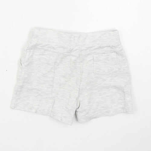 F&F Boys Grey Cotton Cropped Trousers Size 12-18 Months Tie